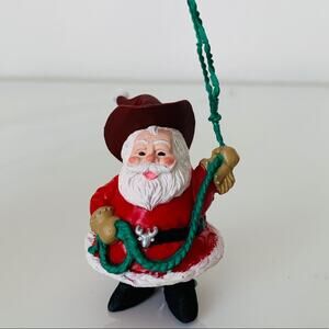 NEW 1992 Hallmark Keepsake Santa Clause Cowboy Christmas Ornament